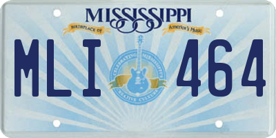 MS license plate MLI464