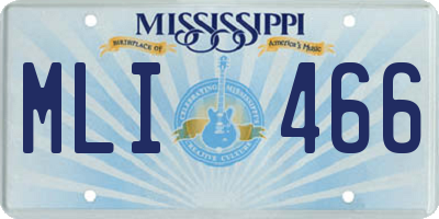 MS license plate MLI466