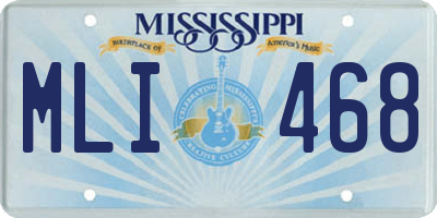 MS license plate MLI468