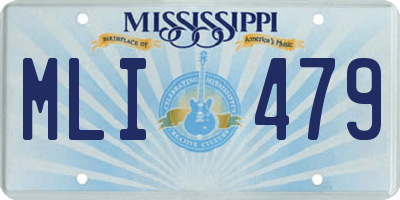 MS license plate MLI479