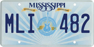 MS license plate MLI482