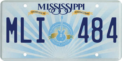 MS license plate MLI484