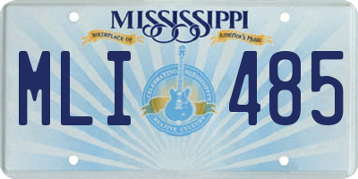 MS license plate MLI485