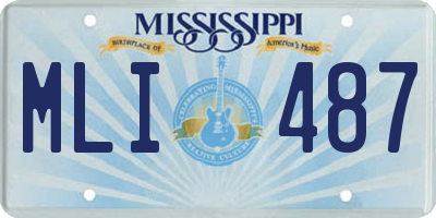 MS license plate MLI487