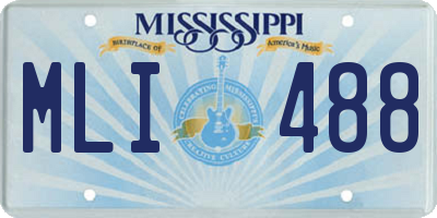 MS license plate MLI488