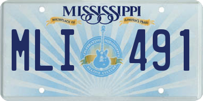 MS license plate MLI491
