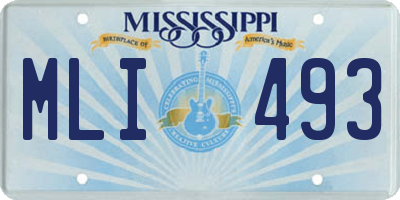 MS license plate MLI493