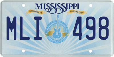 MS license plate MLI498