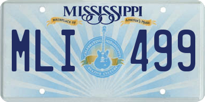 MS license plate MLI499