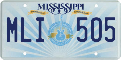 MS license plate MLI505