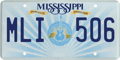 MS license plate MLI506