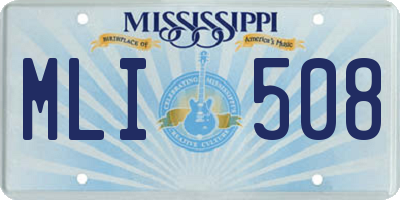 MS license plate MLI508