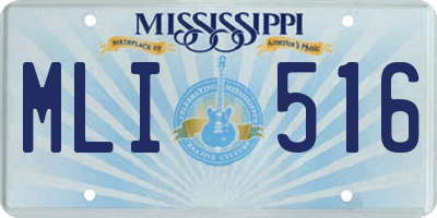 MS license plate MLI516