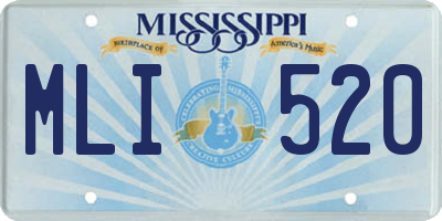 MS license plate MLI520