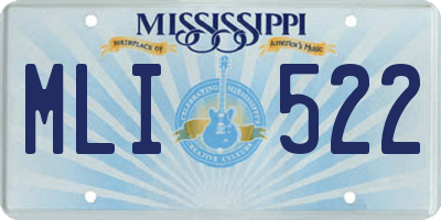 MS license plate MLI522