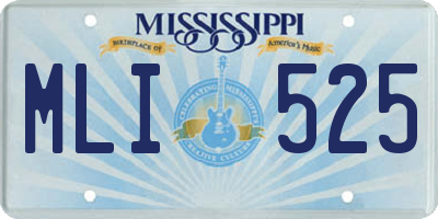 MS license plate MLI525