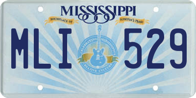MS license plate MLI529