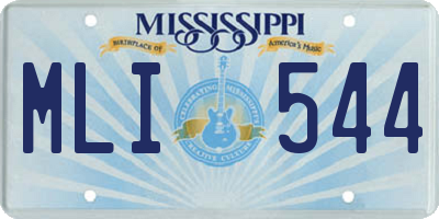 MS license plate MLI544