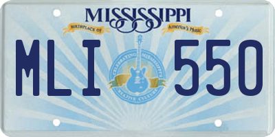 MS license plate MLI550