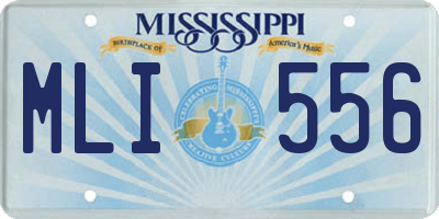 MS license plate MLI556