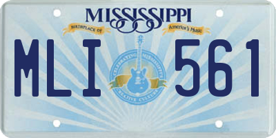 MS license plate MLI561