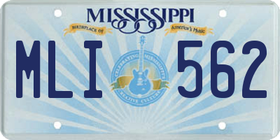 MS license plate MLI562