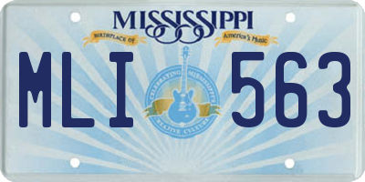 MS license plate MLI563