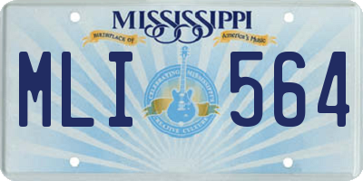 MS license plate MLI564