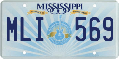 MS license plate MLI569