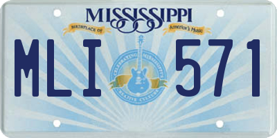 MS license plate MLI571