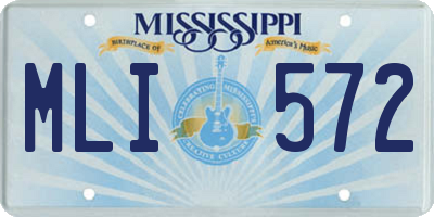 MS license plate MLI572