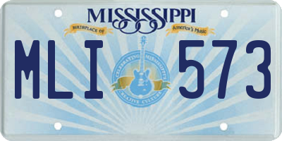 MS license plate MLI573