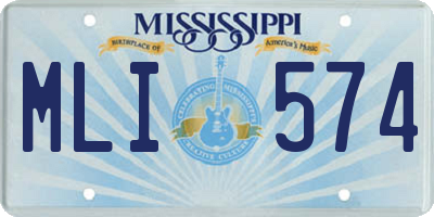 MS license plate MLI574