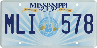 MS license plate MLI578