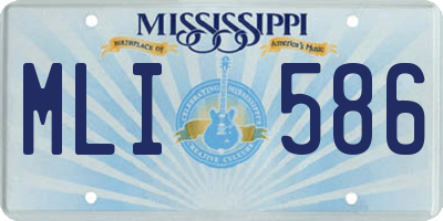 MS license plate MLI586