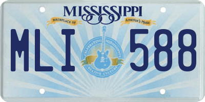 MS license plate MLI588
