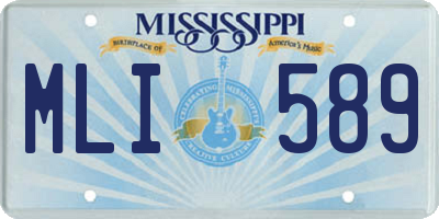 MS license plate MLI589