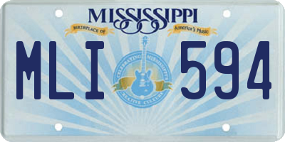 MS license plate MLI594