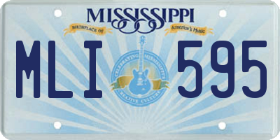 MS license plate MLI595