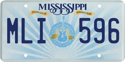 MS license plate MLI596