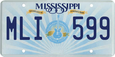 MS license plate MLI599