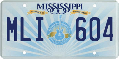 MS license plate MLI604