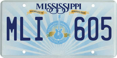MS license plate MLI605