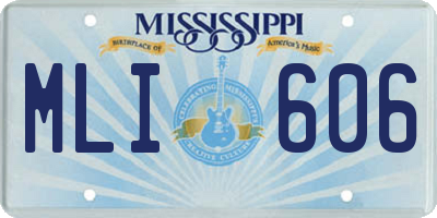 MS license plate MLI606