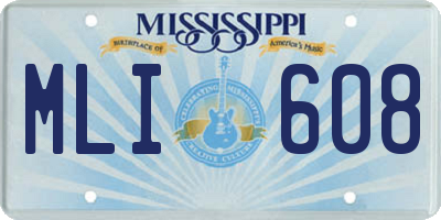 MS license plate MLI608