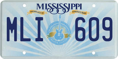 MS license plate MLI609