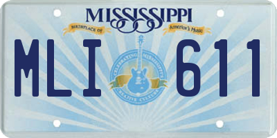 MS license plate MLI611