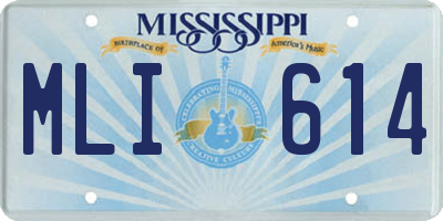 MS license plate MLI614