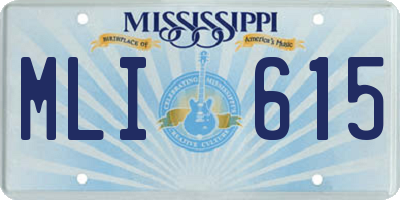 MS license plate MLI615