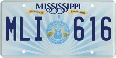 MS license plate MLI616